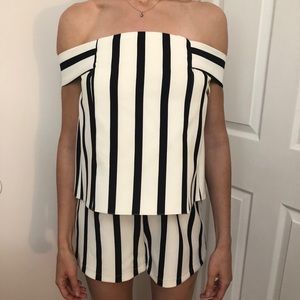TOPSHOP · Striped Romper